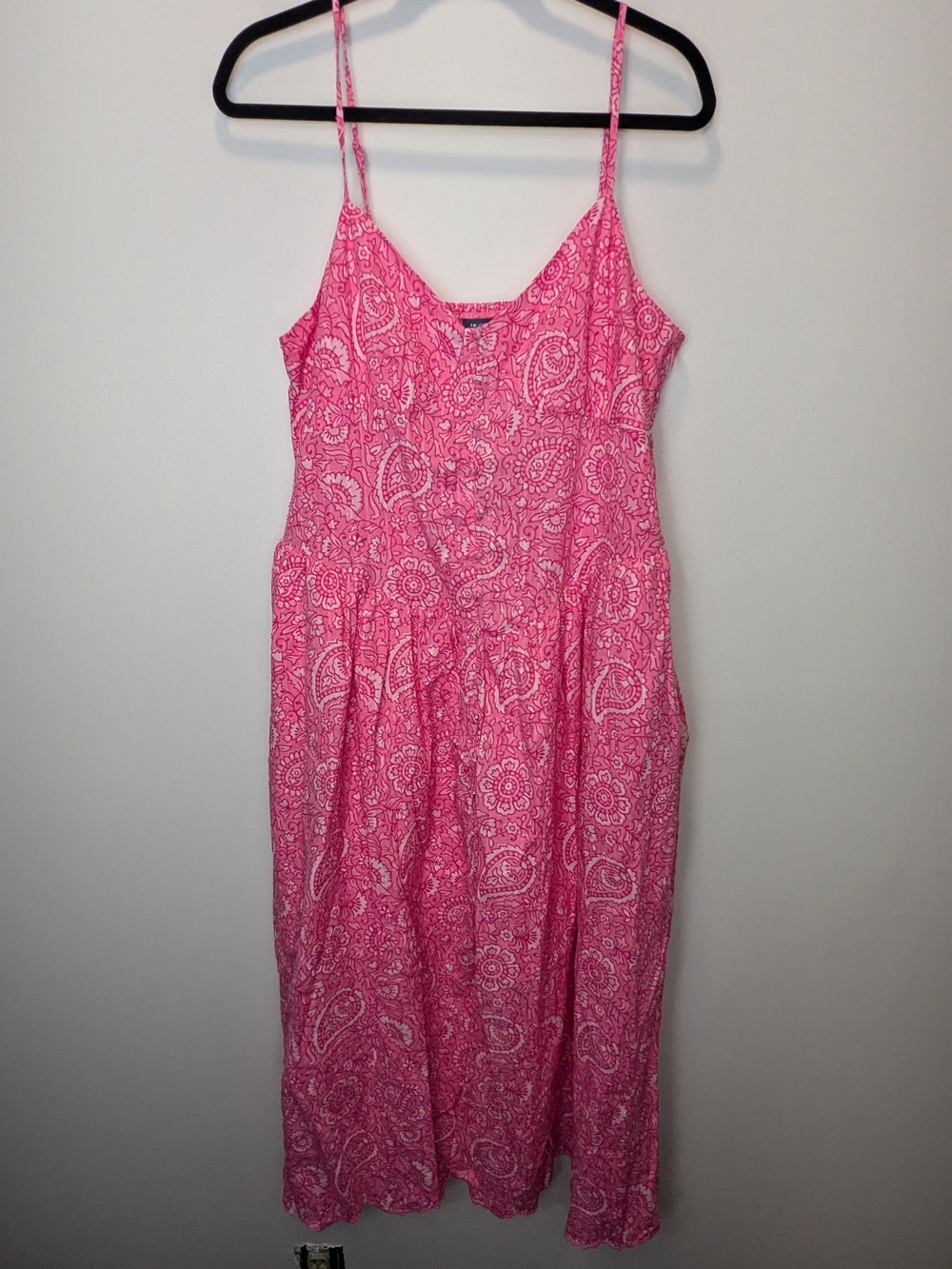 Roller Rabbit x Target Pink Paisley Floral Midi Sundress Large NWT Cottagecore